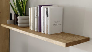 Wohnwand Mca direkt aus Holz in Holzfarben Wohnprogramm Greno - Wohnwand Wildeiche - vierteilig , Breite ca. 346 cm