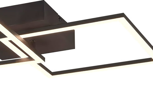 Deckenleuchte Reality leuchten aus Metall in Schwarz RL Deckenlampe Trail schwarzes Metall - ca. 45 x 40 cm