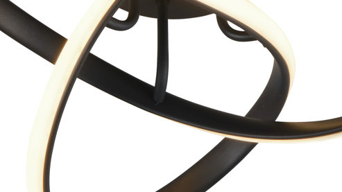 Deckenleuchte Reality leuchten aus Metall in Schwarz RL Deckenlampe Meo mattschwarzes Metall - Durchmesser ca. 40 cm