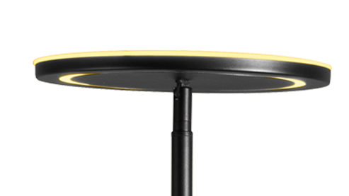 Stehleuchte Fh fischer & honsel aus Metall in Schwarz FH Stehlampe Sorento sandschwarzes Metall - Höhe ca. 182 cm