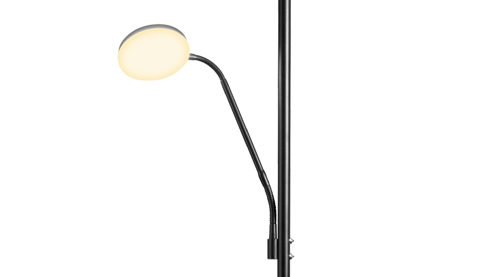 Stehleuchte Fh fischer & honsel aus Metall in Schwarz FH Stehlampe Sorento sandschwarzes Metall - Höhe ca. 182 cm