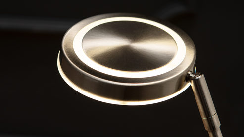 Tischleuchte Fh fischer & honsel aus Metall in Nickel FH Tischlampe Sorento nickelfarbenes Metall - Höhe ca. 48 cm