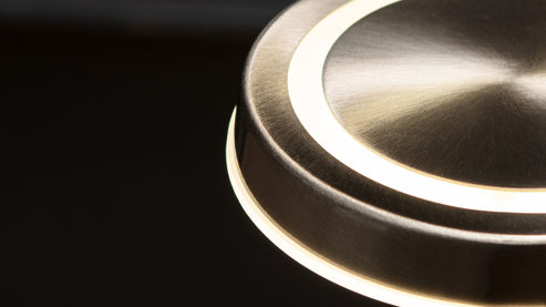 Stehleuchte Fh fischer & honsel aus Metall in Nickel FH Stehlampe Sorento nickelfarbenes Metall - Höhe ca. 138 cm