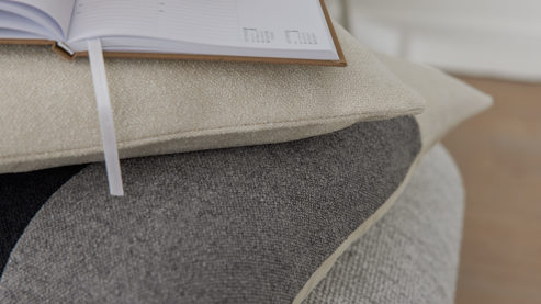 Kissenbezug /-hülle Interliving aus Stoff in Blau Interliving Kissen Serie 9127 - Kissenhülle Sand- & Blautöne - ca. 40 x 60 cm