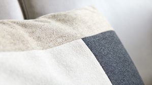 Kissenbezug /-hülle Interliving aus Stoff in Blau Interliving Kissen Serie 9127 - Kissenhülle Sand- & Blautöne - ca. 40 x 60 cm