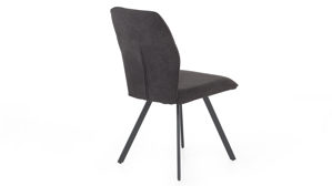 Vierfußstuhl Pro.com aus Stoff in Schwarz Kelly - Polsterstuhl schwarzer Microfaserbezug 403.06 & Schwarz - ca. 47 x 88 cm