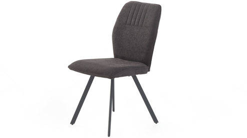 Vierfußstuhl Pro.com aus Stoff in Schwarz Kelly - Polsterstuhl schwarzer Microfaserbezug 403.06 & Schwarz - ca. 47 x 88 cm