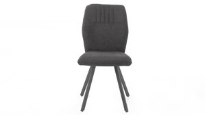 Vierfußstuhl Pro.com aus Stoff in Schwarz Kelly - Polsterstuhl schwarzer Microfaserbezug 403.06 & Schwarz - ca. 47 x 88 cm