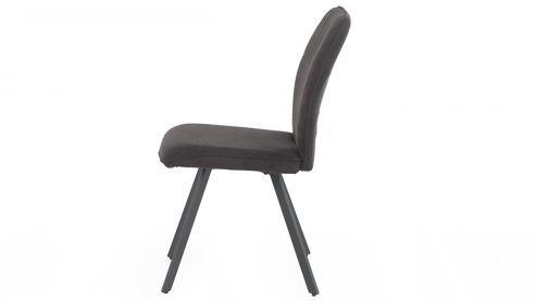 Vierfußstuhl Pro.com aus Stoff in Schwarz Kelly - Polsterstuhl schwarzer Microfaserbezug 403.06 & Schwarz - ca. 47 x 88 cm