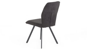 Vierfußstuhl Pro.com aus Stoff in Schwarz Kelly - Polsterstuhl schwarzer Microfaserbezug 403.06 & Schwarz - ca. 47 x 88 cm