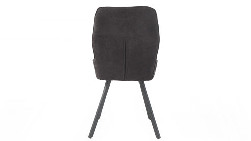 Vierfußstuhl Pro.com aus Stoff in Schwarz Kelly - Polsterstuhl schwarzer Microfaserbezug 403.06 & Schwarz - ca. 47 x 88 cm