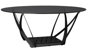 Couchtisch M2 kollektion aus Glas in Schwarz Couchtisch Mona Schwarz & Schwarz - ca. 100 x 40 cm