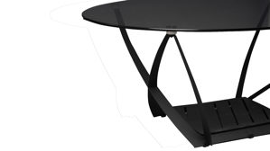 Couchtisch M2 kollektion aus Glas in Schwarz Couchtisch Mona Schwarz & Schwarz - ca. 100 x 40 cm