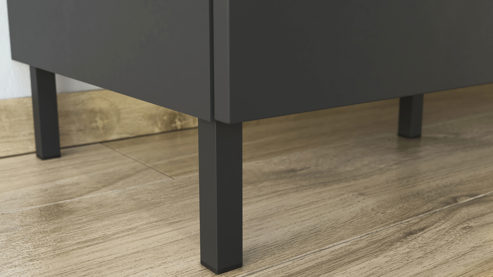 Sideboard Germania aus Holz in Dunkelgrau Wohnprogramm California - Sideboard Graphit & Navarra Eiche - ca. 151 x 98 cm