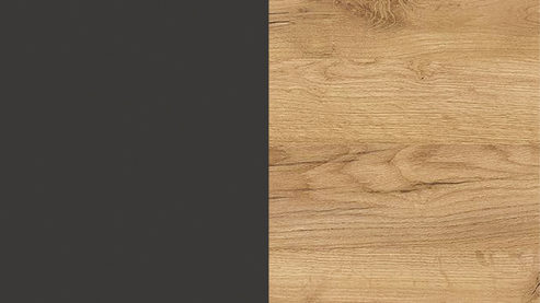 Lowboard Germania aus Holz in Dunkelgrau Wohnprogramm California - Lowboard Graphit & Navarra Eiche - ca. 164 x 47 cm