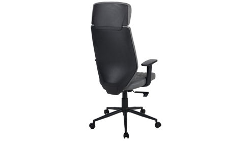 Bürostuhl Duo collection aus Stoff in Dunkelgrau Chefsessel Wanja dunkelgrauer Bezug & schwarzes Drehkreuz