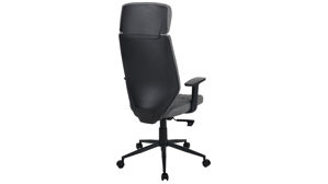 Bürostuhl Duo collection aus Stoff in Dunkelgrau Chefsessel Wanja dunkelgrauer Bezug & schwarzes Drehkreuz