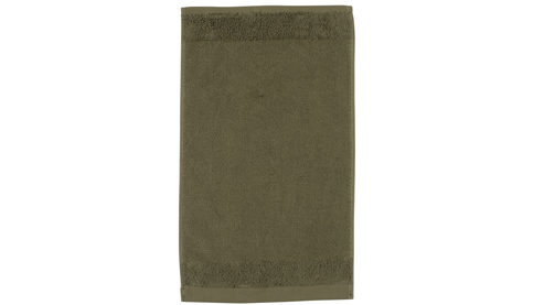 Gästehandtuch Interliving aus Naturfaser in Dunkelgrün Interliving Handtuch Serie 9108 - Gästehandtuch olivgrüne Baumwolle  - ca. 30 x 50 cm