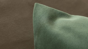 Kissenbezug /-hülle Interliving aus Stoff in Grün Interliving Kissenhülle Serie 9120 olivfarbener Samt - ca. 40 x 60 cm