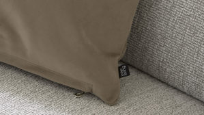 Kissenbezug /-hülle Interliving aus Stoff in Braun Interliving Kissenhülle Serie 9120 taupefarbener Samt - ca. 45 x 45 cm