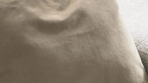 Kissenbezug /-hülle Interliving aus Stoff in Braun Interliving Kissenhülle Serie 9120 taupefarbener Samt - ca. 40 x 60 cm