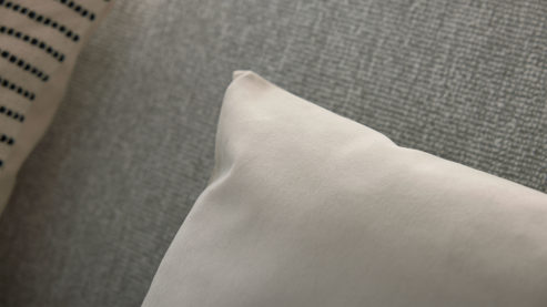 Kissenbezug /-hülle Interliving aus Stoff in Weiß Interliving Kissenhülle Serie 9120 naturfarbener Samt - ca. 45 x 45 cm