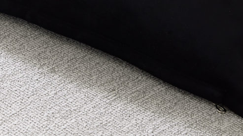 Kissenbezug /-hülle Interliving aus Stoff in Schwarz Interliving Kissenhülle Serie 9120 schwarzer Samt - ca. 45 x 45 cm