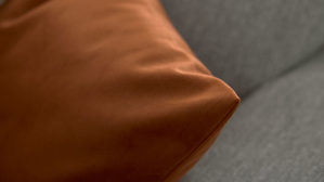 Kissenbezug /-hülle Interliving aus Stoff in Orange Interliving Kissenhülle Serie 9120 rostfarbener Samt - ca. 45 x 45 cm