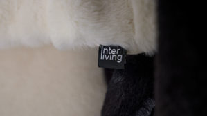 Kissenbezug /-hülle Interliving aus Stoff in Weiß Interliving Kissen Serie 9125 - Kissenhülle naturfarbenes Kunstfell - ca. 50 x 50 cm