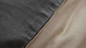 Bettwäsche-Set Interliving aus Stoff in Anthrazit Interliving Bettwäsche Serie 9128 anthrazitfarbener Baumwollsatin - ca. 135 x 200 cm