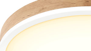 Deckenleuchte Globo lighting aus Holz in Holzfarben GLOBO Leuchten Serie Doro - Deckenleuchte Holz & Weiß – Durchmesser ca. 45 cm