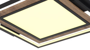 Deckenleuchte Globo lighting aus Holz in Holzfarben GLOBO Gabaldo - Deckenleuchte Holz & Schwarz – ca. 50 x 45 cm