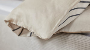 Bettwäsche-Set Interliving aus Stoff in Beige Interliving Bettwäsche Serie 9129 sandfarbener Baumwollsatin - ca. 155 x 220 cm