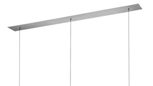 Pendelleuchte B-leuchten aus Glas in Weiß B-LEUCHTEN LED-Pendelleuchte Abby Weiß & Aluminium - Länge ca. 110 cm