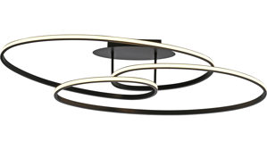 Deckenleuchte Just light. (leuchtendirekt) aus Kunststoff in Schwarz JUST LIGHT. Deckenleuchte Lumaca Schwarz & Weiß - ca. 80 x 31 cm