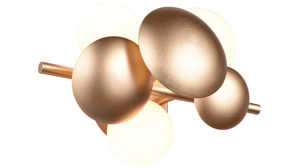 Wandleuchte Trio lighting for you aus Metall in Gold TRIO Wandleuchte Bubble Gold & Weiß – Breite ca. 22 cm