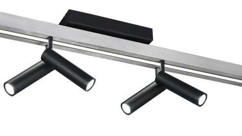 Deckenleuchte Trio lighting for you aus Metall in Metallfarben TRIO Deckenleuchte Zeno Aluminium – Breite ca. 180 cm