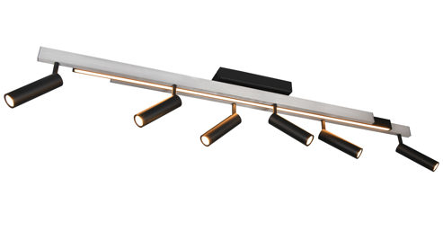 Deckenleuchte Trio lighting for you aus Metall in Metallfarben TRIO Deckenleuchte Zeno Aluminium – Breite ca. 180 cm