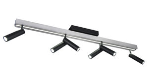 Deckenleuchte Trio lighting for you aus Metall in Metallfarben TRIO Deckenleuchte Zeno Aluminium – Breite ca. 180 cm