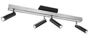 Deckenleuchte Trio lighting for you aus Metall in Metallfarben TRIO Deckenleuchte Zeno Aluminium – Breite ca. 133 cm
