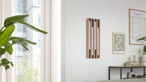 Deckenleuchte Interliving aus Holz in Schwarz Interliving Leuchten Serie 9347 - Deckenlampe Holz - ca. 26 x 70 cm