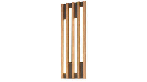 Deckenleuchte Interliving aus Holz in Schwarz Interliving Leuchten Serie 9347 - Deckenlampe Holz - ca. 26 x 70 cm