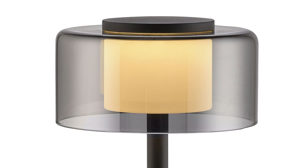 Tischleuchte Paul neuhaus aus Metall in Schwarz Paul Neuhaus Rika - Tischleuchte Schwarz & Rauchgrau - Höhe ca. 33 cm