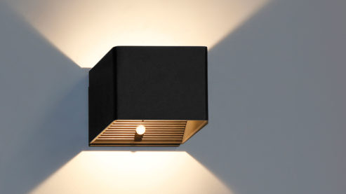 Wandleuchte Fh lighting aus Metall in Schwarz FH LIGHTING Akku Leuchten Serie Magnetic sandschwarzes Metall - ca. 11 x 8 cm