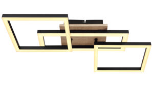 Deckenleuchte Globo lighting aus Metall in Schwarz GLOBO Deckenlampe Bossy mattschwarzes Metall - Länge ca. 70 cm