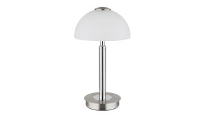 Tischleuchte Globo lighting aus Metall in Nickel GLOBO Tischlampe Uldin nickelfarbenes Metall & Opalglas - Höhe ca. 27 cm