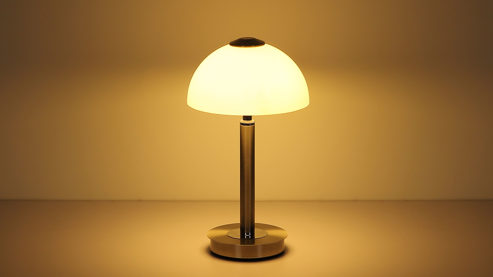 Tischleuchte Globo lighting aus Metall in Nickel GLOBO Tischlampe Uldin nickelfarbenes Metall & Opalglas - Höhe ca. 27 cm