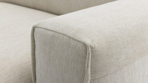 Ecksofa Roomio® aus Stoff in Weiß Roomio® No. 4100 - Ecksofa schneeweiße Chenille Trend  - Stellfläche ca.  189 x 232 cm