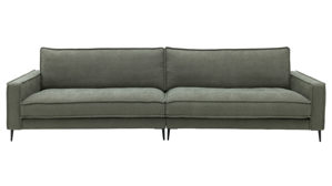 Bigsofa Roomio® aus Stoff in Grün Roomio® No. 4102 - Bigsofa grüner Strukturbezug Yelda & Metallfüße 908 MF - Länge ca.  312 cm