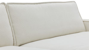 Ecksofa Roomio® aus Stoff in Weiß Roomio® No. 4102 - Ecksofa weißer Stoffbezug Loop & Metallfüße 908 MF - Stellfläche ca. 272 x 190 cm